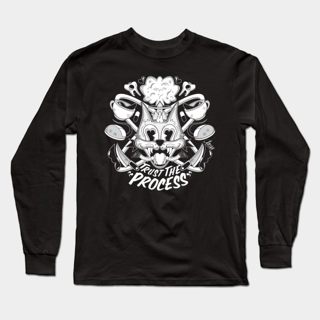 "Trust The Process" Black Shirt Long Sleeve T-Shirt by Mess By Design 